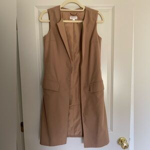 Cognac Sleeveless Trench Vest